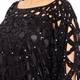 YOEK black silk sequined openwork KAFTAN