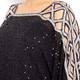 YOEK beaded black and white cutout detail silk KAFTAN