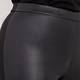 YOEK black stretch leather front LEGGINGs