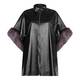 YOEK black leather PONCHO