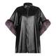 YOEK black leather PONCHO