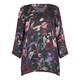 YOEK large floral print v-neck TUNIC