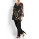 YOEK embellished floral print chiffon Tunic