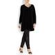 Yoek black jersey tunic with crystal embellishment