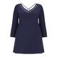 YOEK NAVY EMBELLISHED CRYSTALS TUNIC