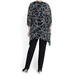 YOEK BLACK AND WHITE EMBELLISHED TUNIC