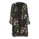 YOEK floral chiffon Jacket with plain Vest