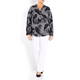 YOEK BLOUSE MONOCHROME GINGHAM COLLAR