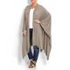 YOEK taupe cashmere and silk blend CAPE