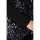 YOEK SEQUIN DRESS AND CARDIGAN BLACK