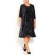 YOEK SEQUIN DRESS AND CARDIGAN BLACK