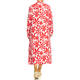 Yoek Linen Floral Dress Red and White