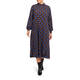 Yoek Moroccan Print Dress Cobalt And Brown