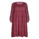 YOEK bordeaux tiered chiffon DRESS