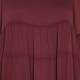 YOEK bordeaux tiered chiffon DRESS