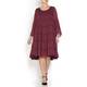 YOEK bordeaux tiered chiffon DRESS