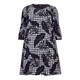 YOEK DRESS, MONOCHROME GINGHAM TRUMPET CUFF
