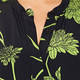 YOEK FLORAL PRINT SHIRT DRESS BLACK AND GREEN