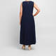 Yoek Tiered Cotton Jersey Dress Navy