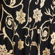 Yoek Black Midi Dress Gold Flowers 