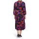 YOEK POPPY PRINT DRESS FUCHSIA 