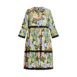 YOEK TIERED FLORAL PRAIRIE DRESS - Plus Size Collection