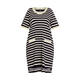YOEK BRETON STRIPE DRESS BLACK AND WHITE 