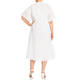 YOEK COTTON BRODERIE ANGLAIS DRESS WHITE