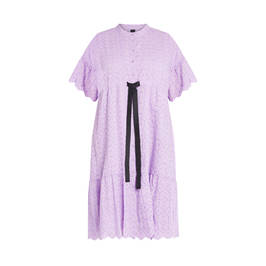 YOEK COTTON BRODERIE ANGLAIS DRESS LAVENDER - Plus Size Collection