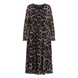 YOEK LEOPARD PRINT DRESS - Plus Size Collection