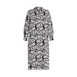 YOEK BLACK AND WHITE SHIRT DRESS - Plus Size Collection