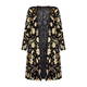 Yoek Black Duster Gold Flowers 