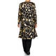 Yoek Black Duster Gold Flowers 