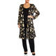 Yoek Black Duster Gold Flowers 