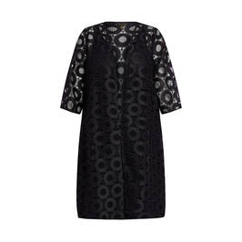 YOEK CIRCLE CROCHET DUSTER BLACK - Plus Size Collection