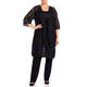 YOEK CIRCLE CROCHET DUSTER BLACK