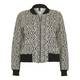 YOEK black & white abstract jacquard bomber JACKET