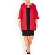 YOEK red collarless long JACKET