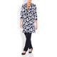 YOEK STRETCH JERSEY LEAF PRINT JACKET 