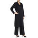 YOEK LONG PINSTRIPE JACKET BLACK