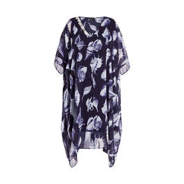 YOEK KAFTAN CONCH PRINT - Plus Size Collection