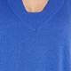 Yoek Blue Knitted Oversized V-Neck Tunic