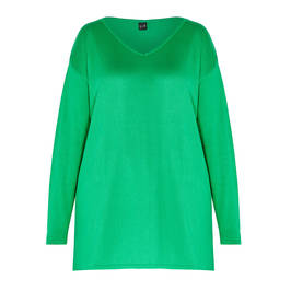 YOEK KNITTED TUNIC EMERALD - Plus Size Collection