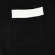 YOEK KNITTED TUNIC BLACK WITH WHITE TIPPING