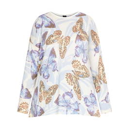 YOEK KNITTED BUTTERFLY PRINT TUNIC  - Plus Size Collection