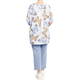 YOEK KNITTED BUTTERFLY PRINT TUNIC 