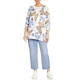 YOEK KNITTED BUTTERFLY PRINT TUNIC 