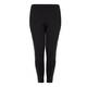 Yoek Black Leather Panel Legging