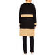 Yoek Long Cardigan Black and Camel