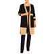 Yoek Long Cardigan Black and Camel
